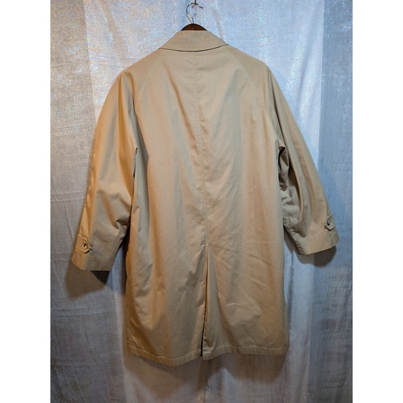 Botany Weathertopper Men 42R Tan Trench ZipOut Faux Fur Liner Classic Academia‎ - Picture 3 of 11